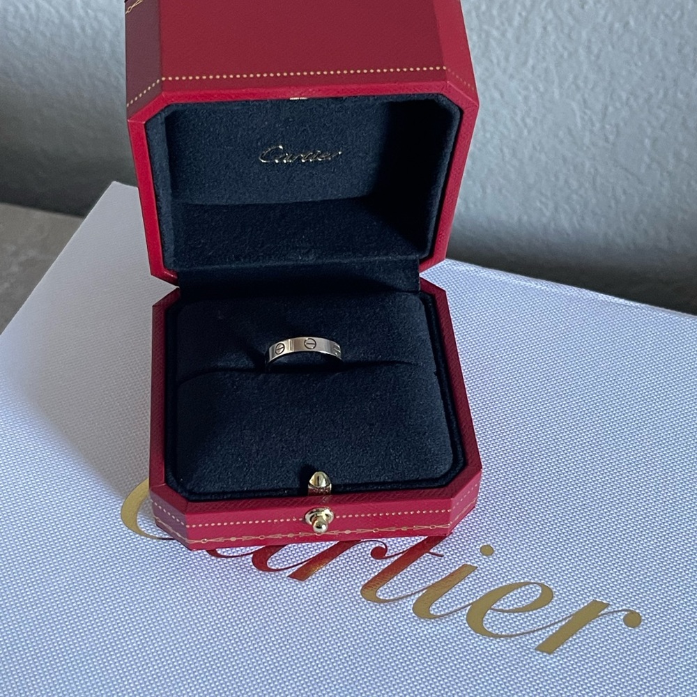Cartier white gold love ring  Ring in Red Box